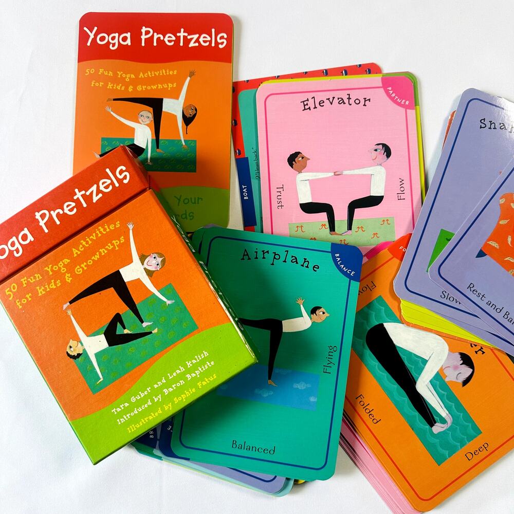 NWOT Yoga Pretzels 50 Yoga Activity Cards For Kids & Grownups